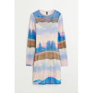 New with tags H&M Beyonce landscape pattern dress